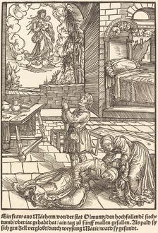 Ein frau aus Marhern ..., c. 1503. Creator: Master of the Legend Scenes