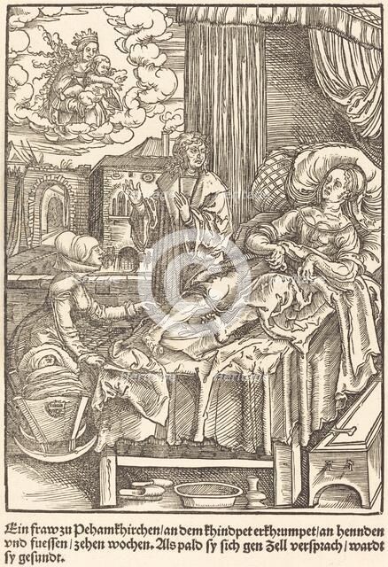 Ein fraw zu Peham Kirchen ..., c. 1503. Creator: Master of the Legend Scenes.
