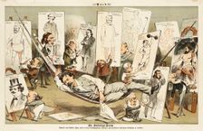 Ein Hundstage-Traum.... Cartoon from Puck, 1881. Creators: Bernhard Gillam, Joseph Keppler