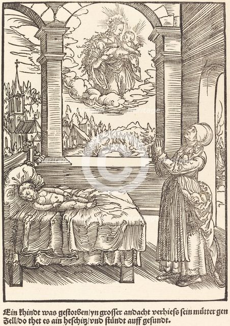 Ein Khindt was gestorben ..., c. 1503. Creator: Master of the Legend Scenes.