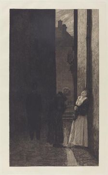 Ein Schritt (A Step), 1883. Creator: Max Klinger