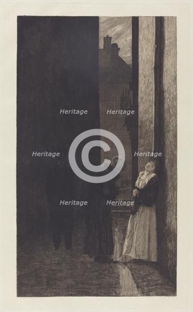 Ein Schritt (A Step), 1883. Creator: Max Klinger.