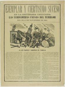 Ejemplar y ciertisimo suceso en la Republica Mexicana (Exemplary and Truest Success..., 1894. Creator: José Guadalupe Posada