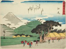 Ejiri, from the series "Fifty-three Stations of the Tokaido (Tokaido gojusan tsugi)..., c. 1837/42. Creator: Ando Hiroshige
