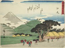 Ejiri, from the series "Fifty-three Stations of the Tokaido (Tokaido gojusan tsugi)..., c. 1837/42. Creator: Ando Hiroshige