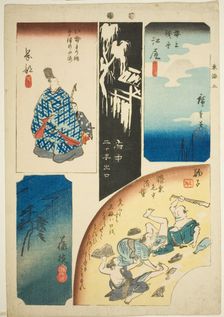 Ejiri, Fuchu, Mariko, Okabe, and Fujieda, no. 5 from the series "Cutout Pictures of..., c. 1848/52. Creator: Ando Hiroshige
