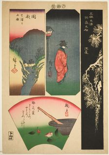Ejiri, Fuchu, Mariko, and Okabe, no. 6 from the series "Pictures of the Fifty-three...,1856. Creator: Ando Hiroshige