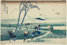 Ejiri in Suruga Province (Sunshu Ejiri), from the series "Thirty-six Views of Mount..., c. 1830/33. Creator: Hokusai