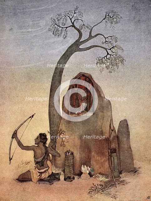 Ekalavya, 1913.  Creator: Nandalal Bose.