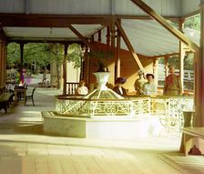 Ekaterininsky spring, Borzhom, between 1905 and 1915. Creator: Sergey Mikhaylovich Prokudin-Gorsky