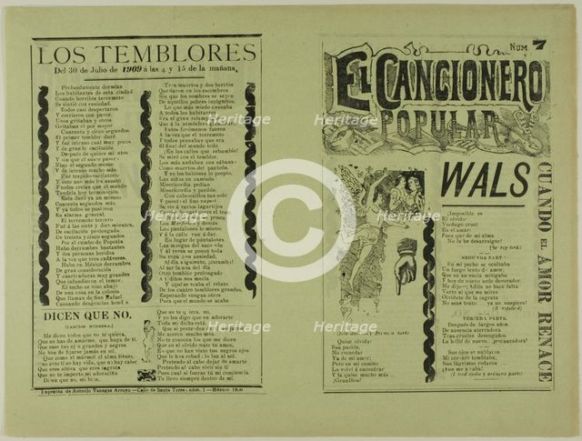 El cancionero popular, num. 7 (The Popular Songbook, No. 7), n.d. Creator: Unknown.