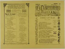 El cancionero popular, hoja num. 12 (The Popular Songbook, Sheet No. 12), n.d. Creator: Unknown