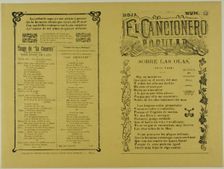 El cancionero popular, hoja num. 12 (The Popular Songbook, Sheet No. 12), n.d. Creator: Unknown