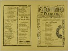 El cancionero popular, hoja num. 26 (The Popular Songbook, Sheet No. 26), n.d. Creator: Unknown