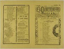 El cancionero popular, hoja num. 26 (The Popular Songbook, Sheet No. 26), n.d. Creator: Unknown