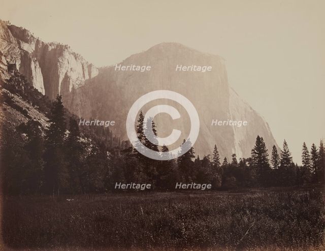 El Capitan, 3600 Ft. Yosemite, 1860's Creator: Carleton Emmons Watkins.