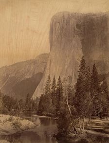 El Capitan, Yosemite, 1865-66. Creator: Carleton Emmons Watkins