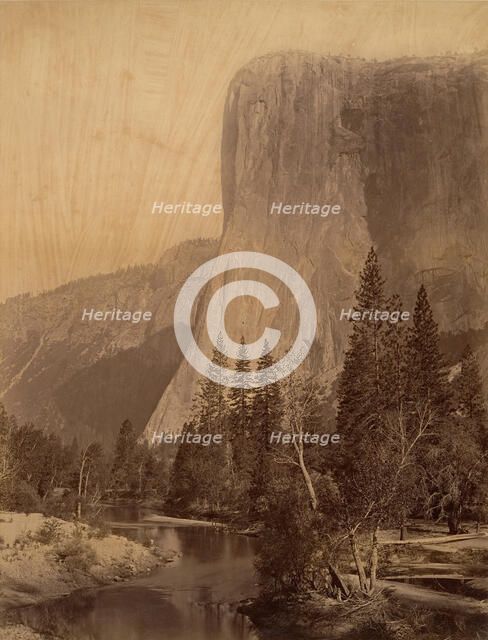 El Capitan, Yosemite, 1865-66. Creator: Carleton Emmons Watkins.