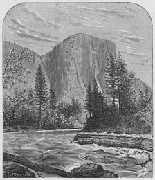 El Capitan from Merced River 1874, (1883). Artist: C Crane