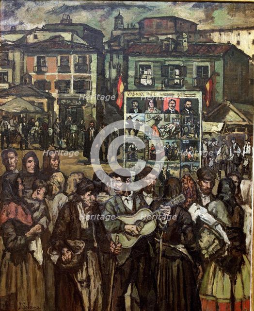 El cartel del crimen (El musico ciego), 1920. Creator: José Gutiérrez Solana.