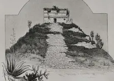 El Castillo, (the Castle), also known as the Temple of Kukulcan, State of Yucatan, Mexico, 1892. Creator: Unknown