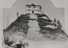 El Castillo, (the Castle), also known as the Temple of Kukulcan, State of Yucatan, Mexico, 1892. Creator: Unknown