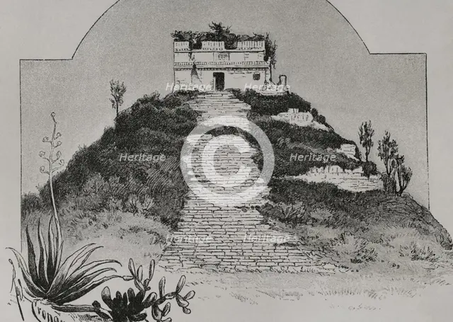 El Castillo, (the Castle), also known as the Temple of Kukulcan,  State of Yucatan, Mexico, 1892.  Creator: Unknown.