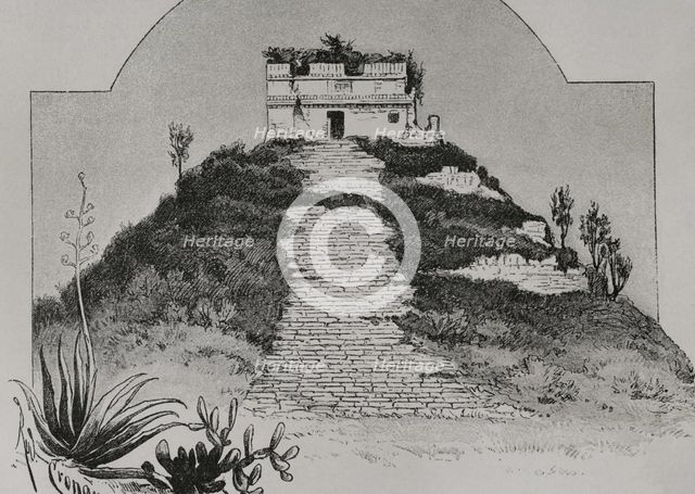 El Castillo, (the Castle), also known as the Temple of Kukulcan,  State of Yucatan, Mexico, 1892.  Creator: Unknown.