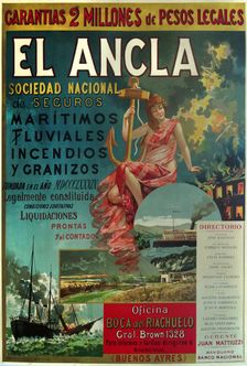 El Ancla Seguros Sociedad Nacional, 1900-1905. Creator: Simonetti, Cesare (1862-1912)