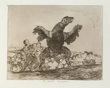 El buitre carnívoro.; Los Desastres de la Guerra, Madrid 1863. Creator: Francisco Goya