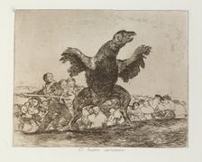El buitre carnívoro.; Los Desastres de la Guerra, Madrid 1863. Creator: Francisco Goya