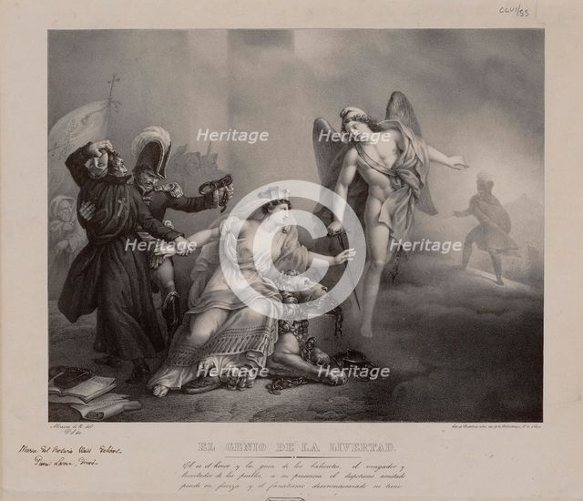 El Genio de la Libertad (The Genius of Liberty), c.1831. Creator: Rosario Weiss Zorrilla, Maria del (1814-1843).
