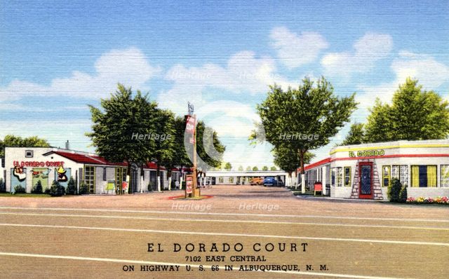El Dorado Court motel, Albuquerque, New Mexico, USA, 1939. Artist: Unknown