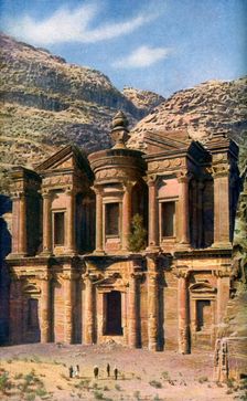 El Deir (the Monastery), Petra, Jordan, c1924
