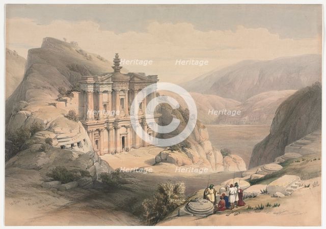 El Deir Petra, 1839. Creator: David Roberts (British, 1796-1864).
