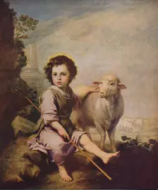 El Divino Pastor (The Good Shepherd), 1660, (c1934) Artist: Bartolomé Esteban Murillo