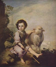 El Divino Pastor (The Good Shepherd), 1660, (c1934) Artist: Bartolomé Esteban Murillo