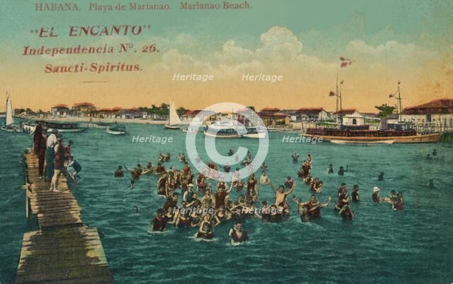 ''El Encanto Independencia, Sancti-Spiritus. Playa de Marianao. Habana', c1910. Artist: Unknown.