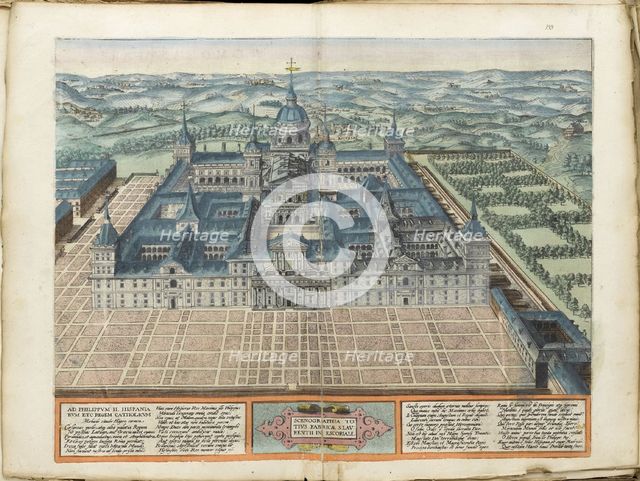 El Escorial. Artist: Ortelius, Abraham (1527-1598)