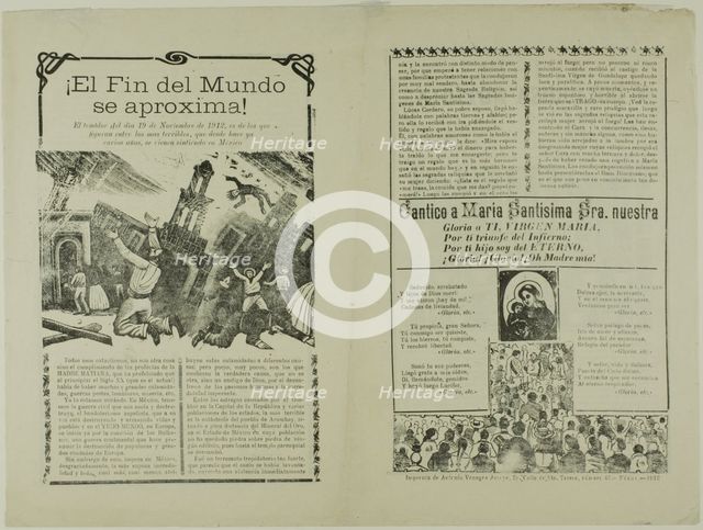 El fin del mundo se aproxima (The End of the World is Approaching), n.d. Creator: José Guadalupe Posada.