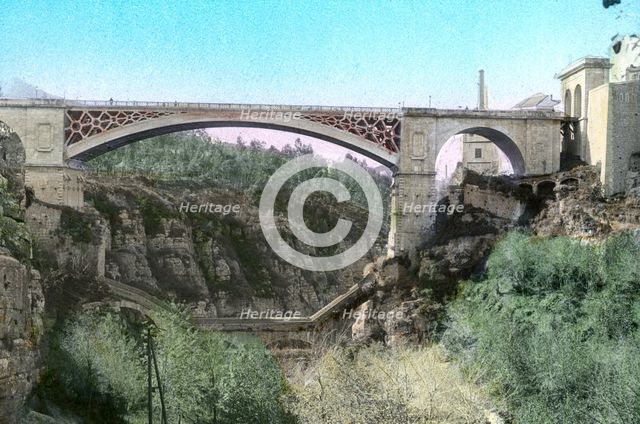 El-Kantara Bridge, Constantine, northeast Algeria. Artist: Unknown
