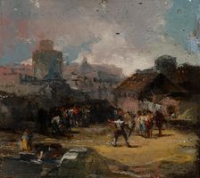 El Juego de Barras (The Game of Bars), about 1860. Creator: Eugenio Lucas Velázquez