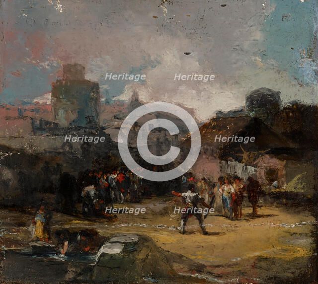 El Juego de Barras (The Game of Bars), about 1860. Creator: Eugenio Lucas Velázquez.