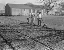 El Monte federal subsistence housing, California, 1936. Creator: Dorothea Lange