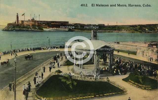 'El Malecon and Morro, Havana, Cuba', c1915.  Creator: Unknown.