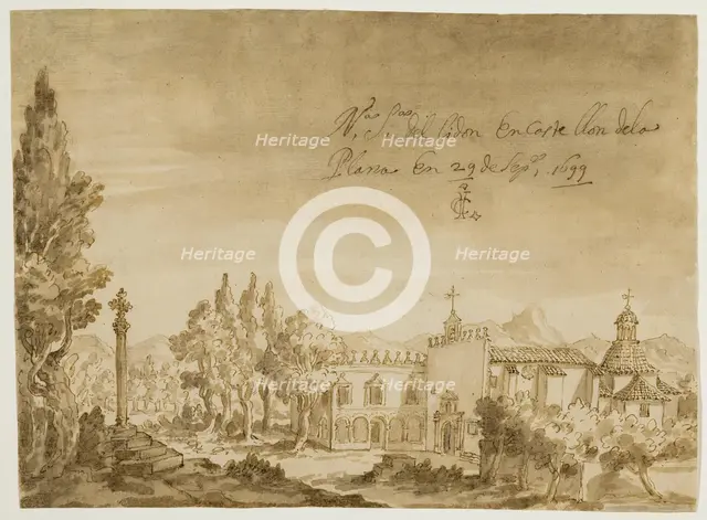 El santuario- basilica de Nuestra Señora del Lledó en Castellón de la Plana, 1699. Creator: Juan Conchillos Falco.