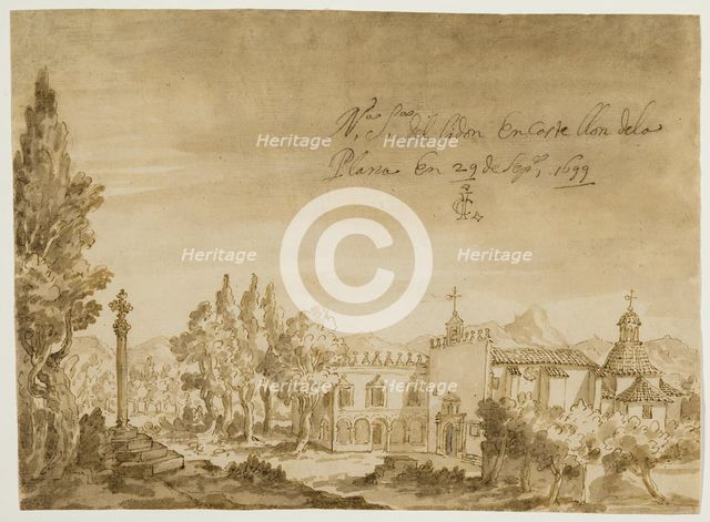 El santuario- basilica de Nuestra Señora del Lledó en Castellón de la Plana, 1699. Creator: Juan Conchillos Falco.