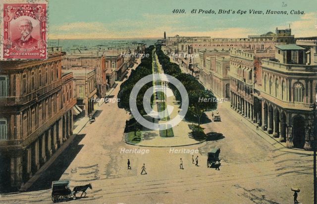 'El Prado, Bird's Eye View, Havana, Cuba', 1911. Artist: Unknown.