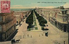 El Prado, Bird's Eye View, Havana, Cuba 1911