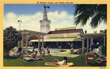 El Rancho Vegas, Las Vegas, Nevada postcard, 1947